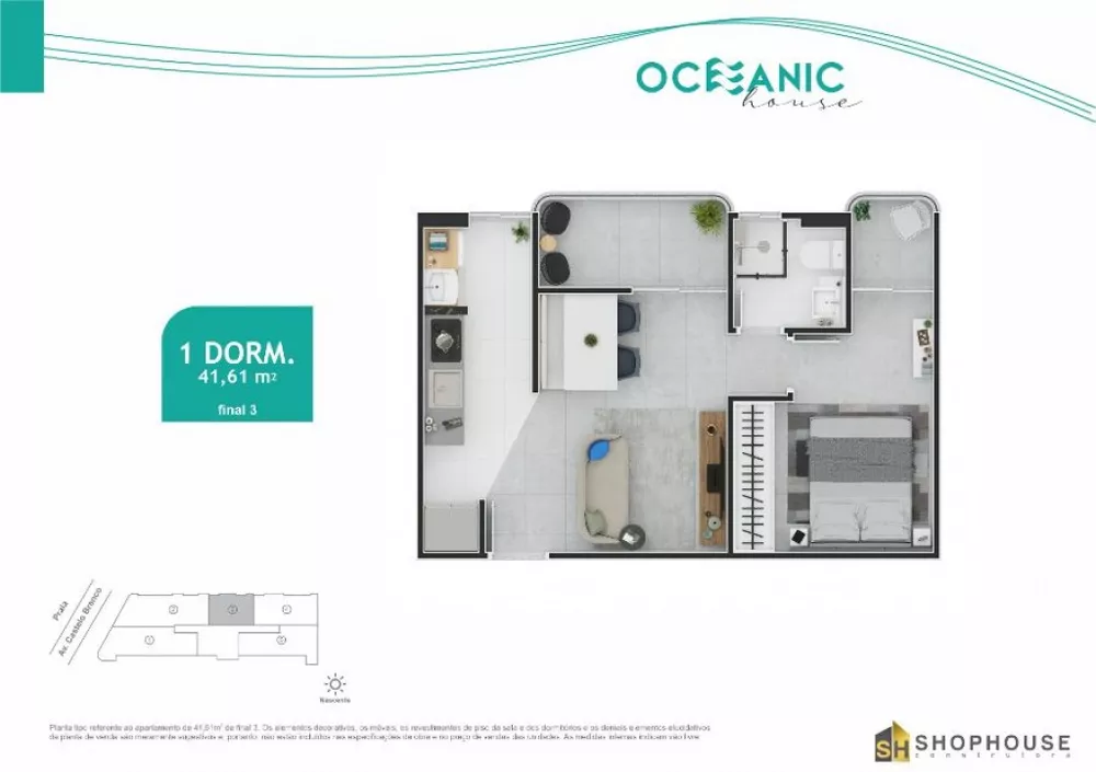 Apartamento à venda com 2 quartos, 67m² - Foto 3