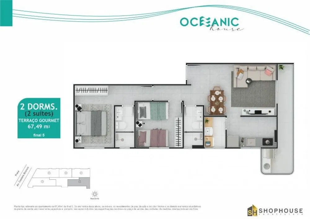 Apartamento, 2 quartos, 67 m² - Foto 3