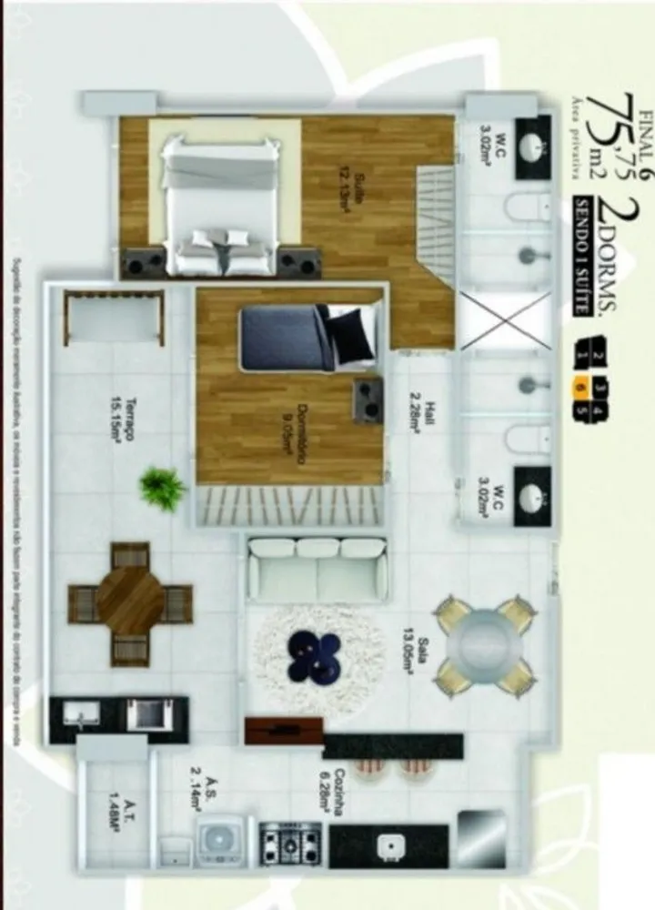 Apartamento, 2 quartos, 76 m² - Foto 1