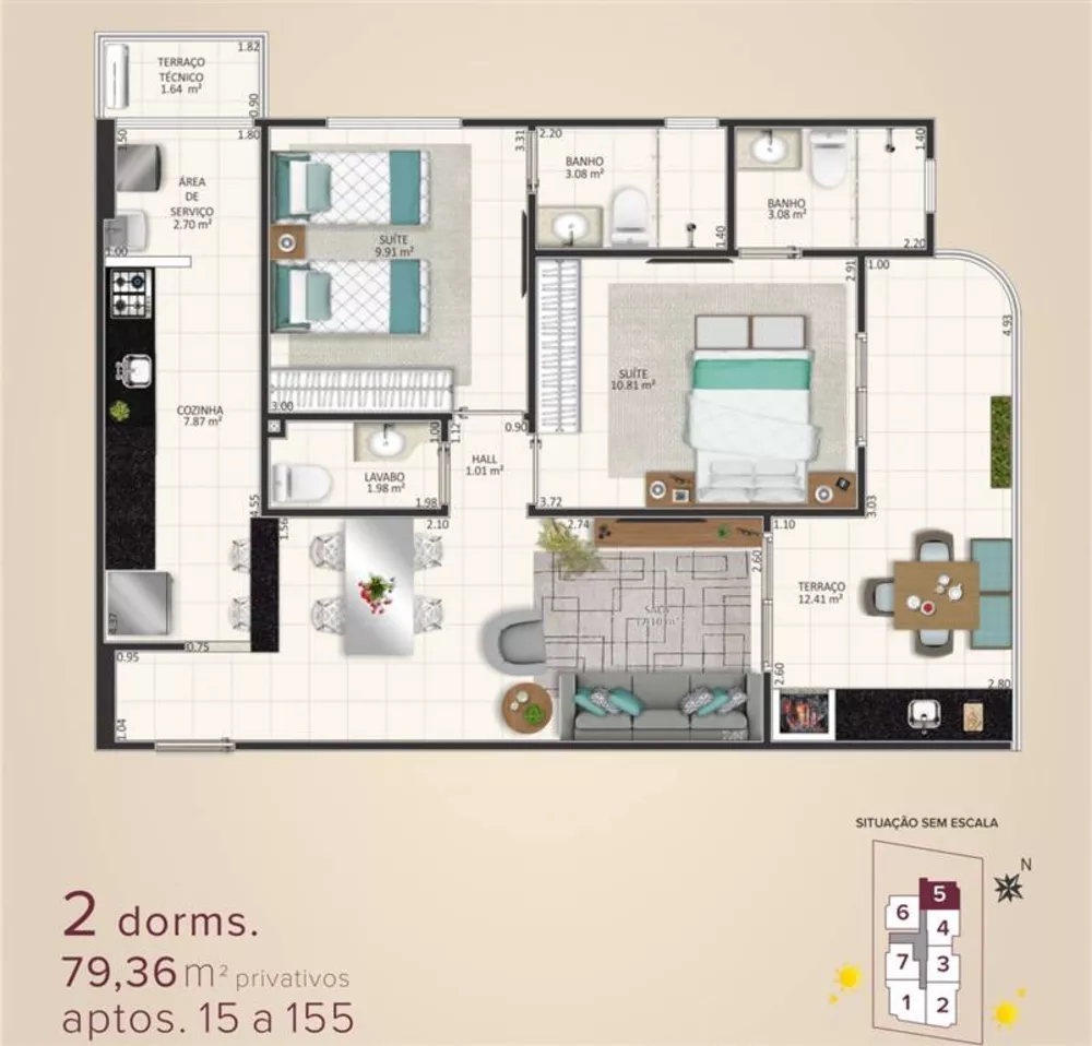 Apartamento à venda com 2 quartos, 79m² - Foto 12