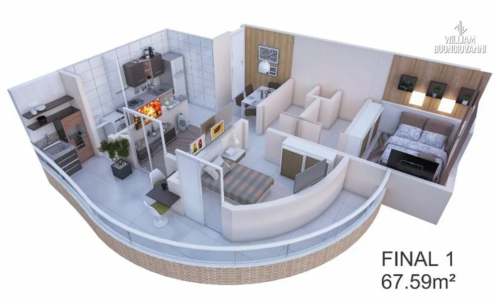 Apartamento, 2 quartos, 68 m² - Foto 3