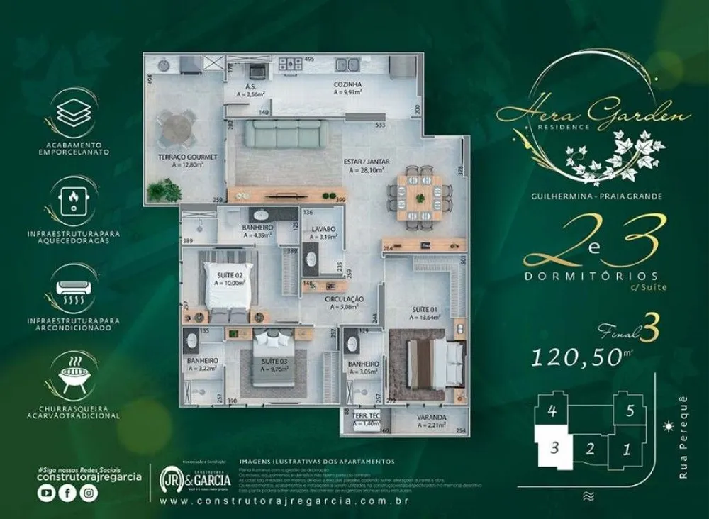 Apartamento, 3 quartos, 120 m² - Foto 1