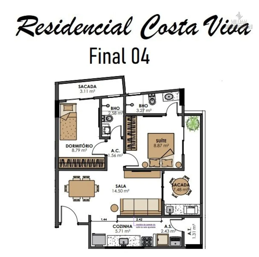 Apartamento, 2 quartos, 68 m² - Foto 1