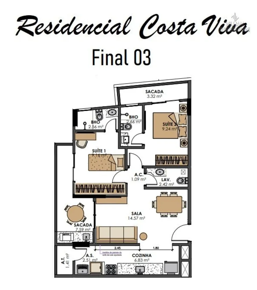 Apartamento, 2 quartos, 68 m² - Foto 7