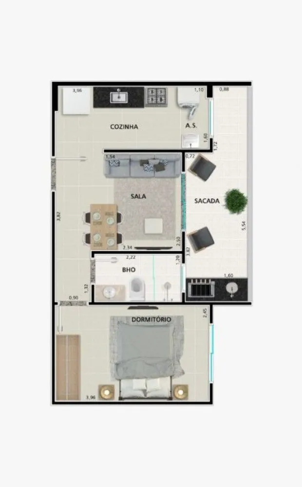 Apartamento, 2 quartos, 71 m² - Foto 1