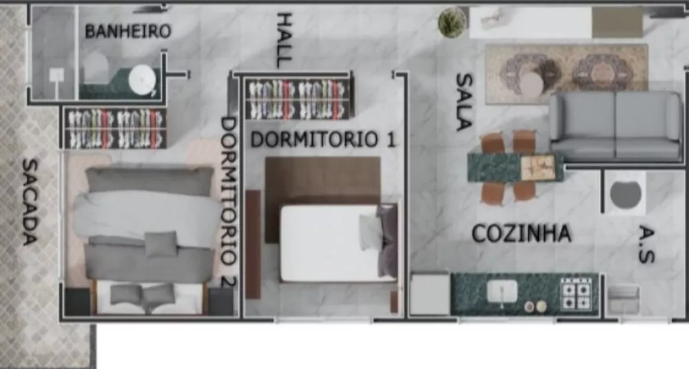 Casa à venda com 2 quartos, 46m² - Foto 1