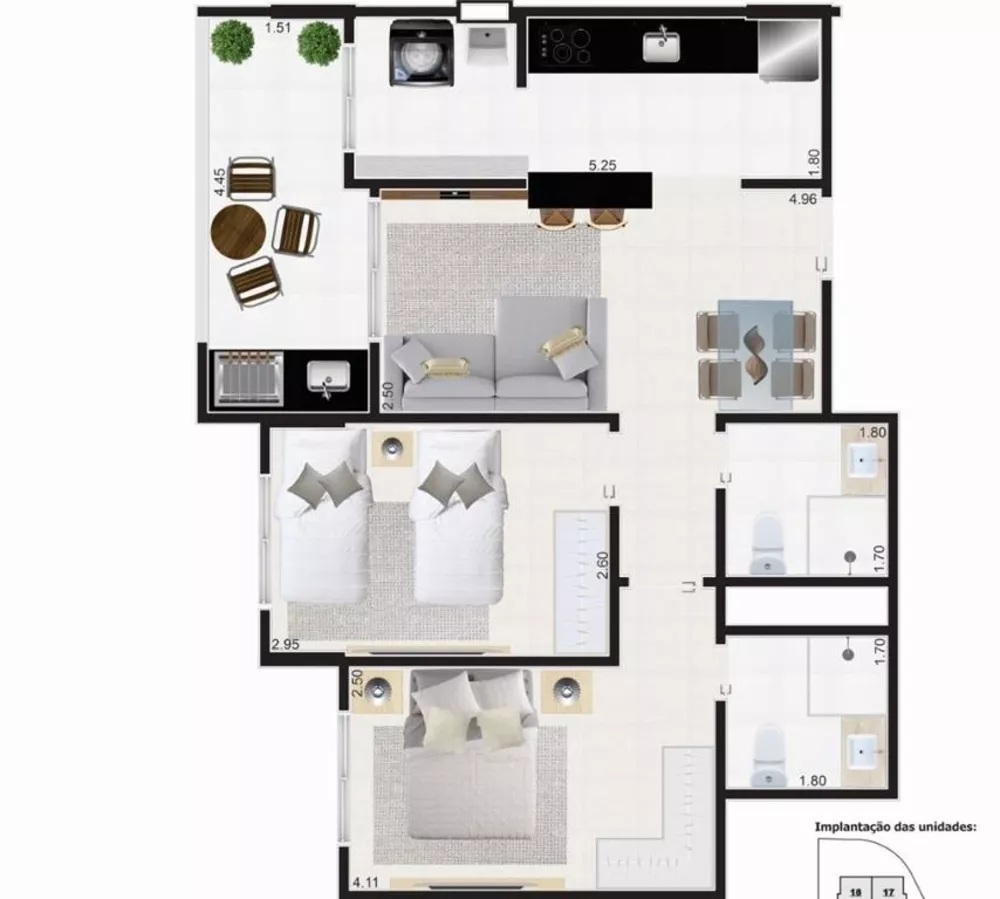 Apartamento à venda com 2 quartos, 68m² - Foto 7