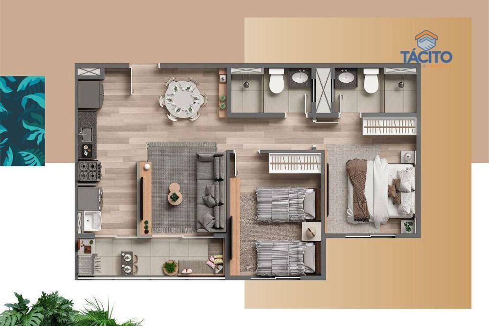 Apartamento à venda com 2 quartos, 47m² - Foto 4