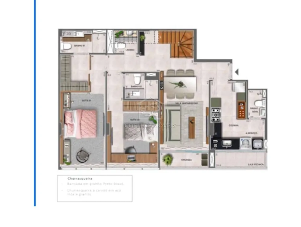Cobertura, 2 quartos, 157 m² - Foto 2