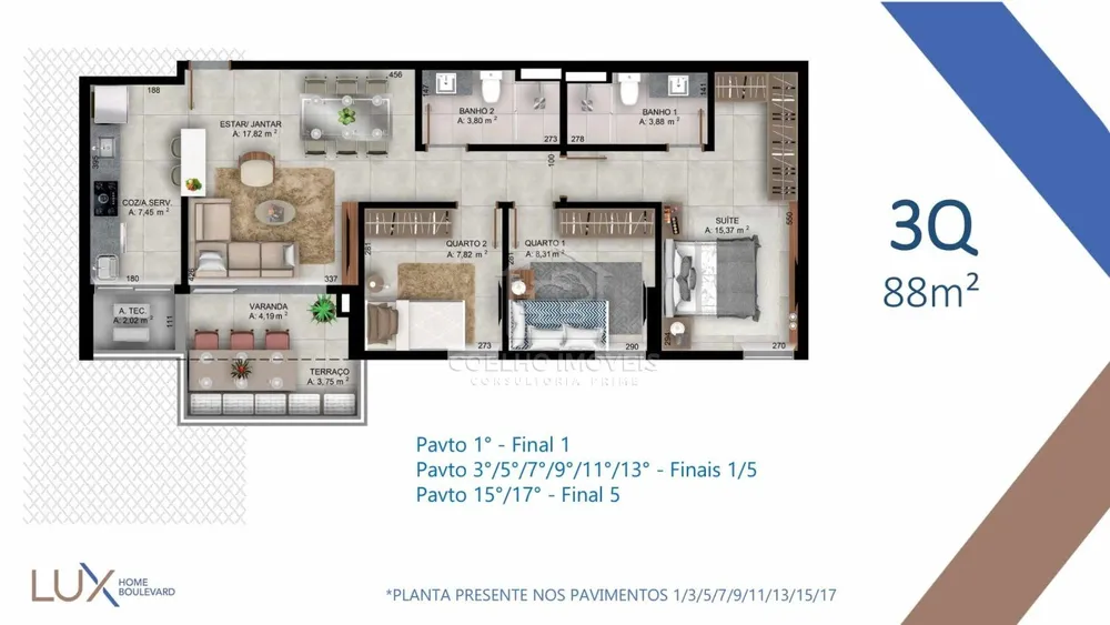 Apartamento, 3 quartos, 92 m² - Foto 3