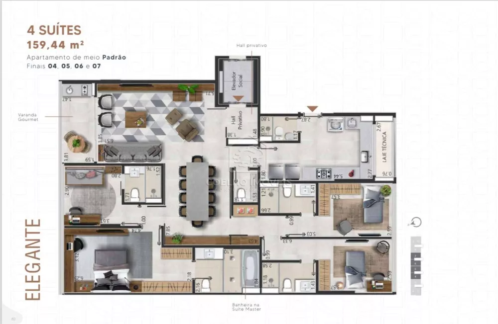 Apartamento, 4 quartos, 159 m² - Foto 2