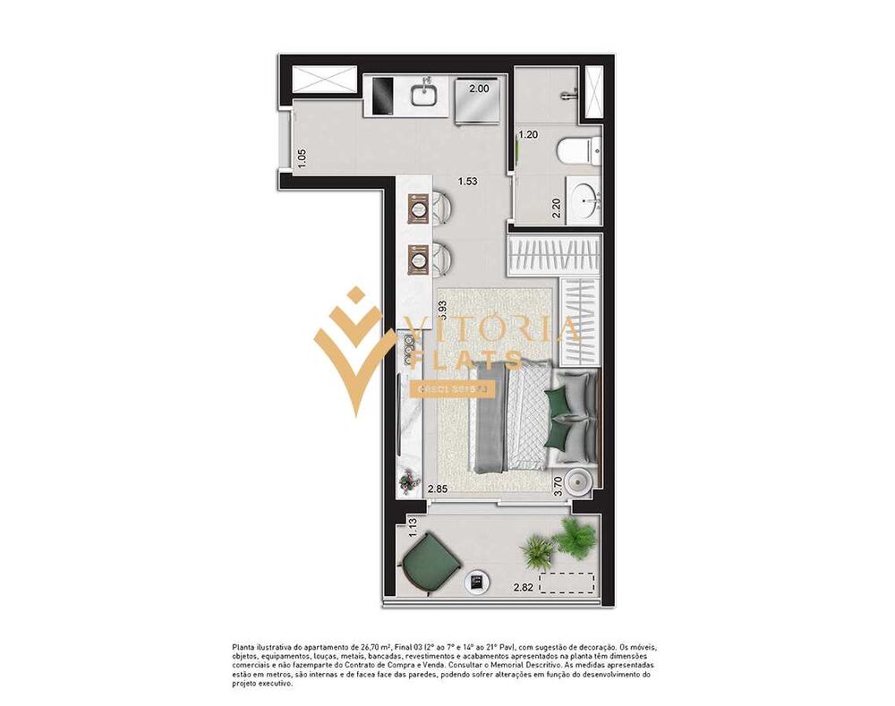 Apartamento, 1 quarto, 26 m² - Foto 16