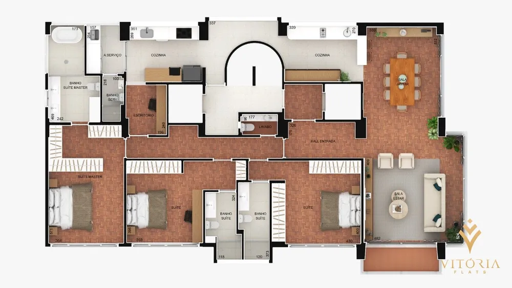 Apartamento, 3 quartos, 210 m² - Foto 1