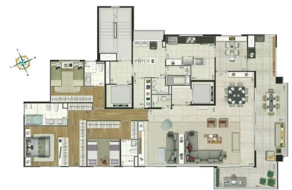 Apartamento, 4 quartos, 217 m² - Foto 1