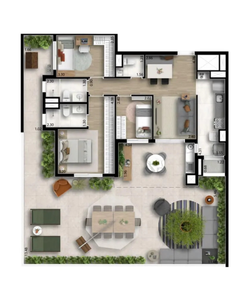 Apartamento, 3 quartos, 152 m² - Foto 8