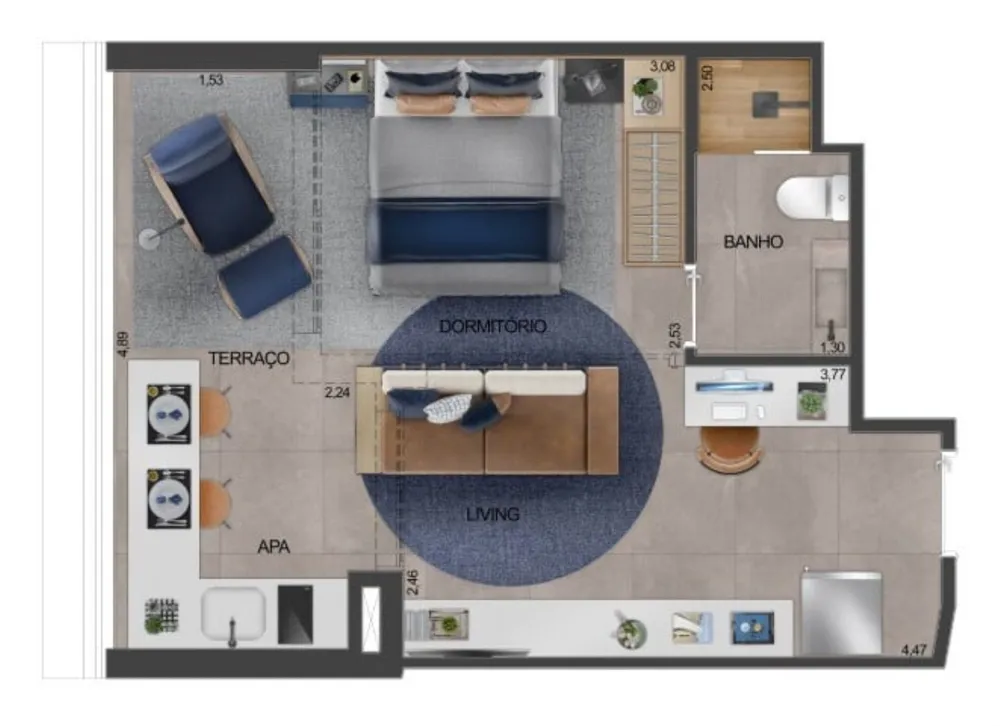 Apartamento, 1 quarto, 35 m² - Foto 12