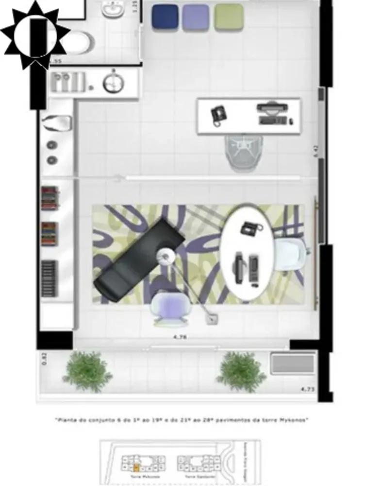 Sala-Conjunto, 35 m² - Foto 1