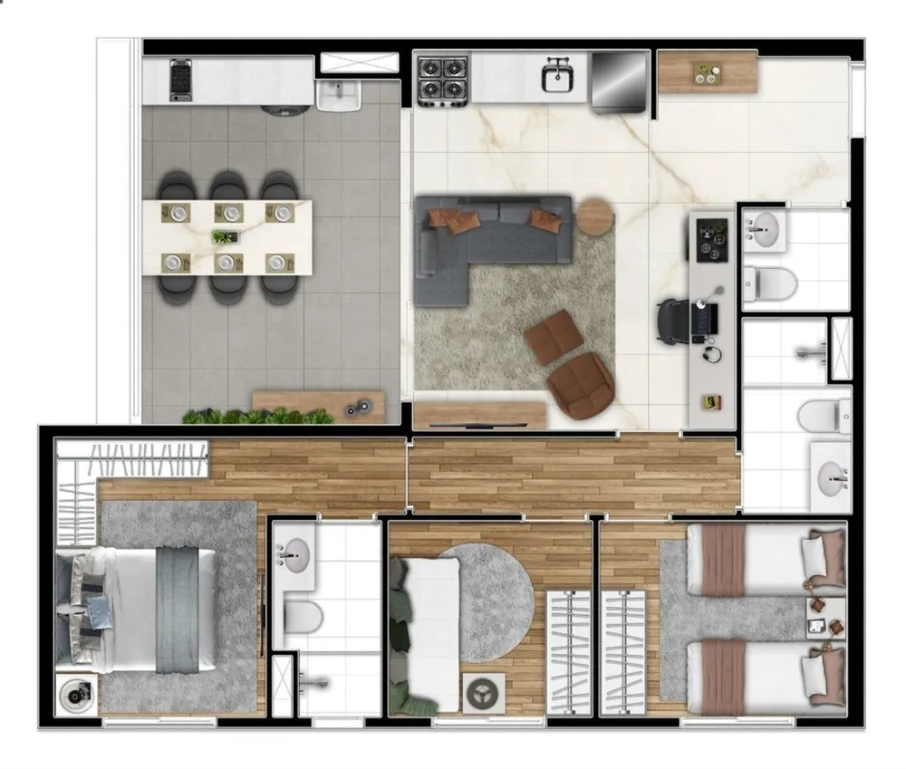 Apartamento, 2 quartos, 41 m² - Foto 3