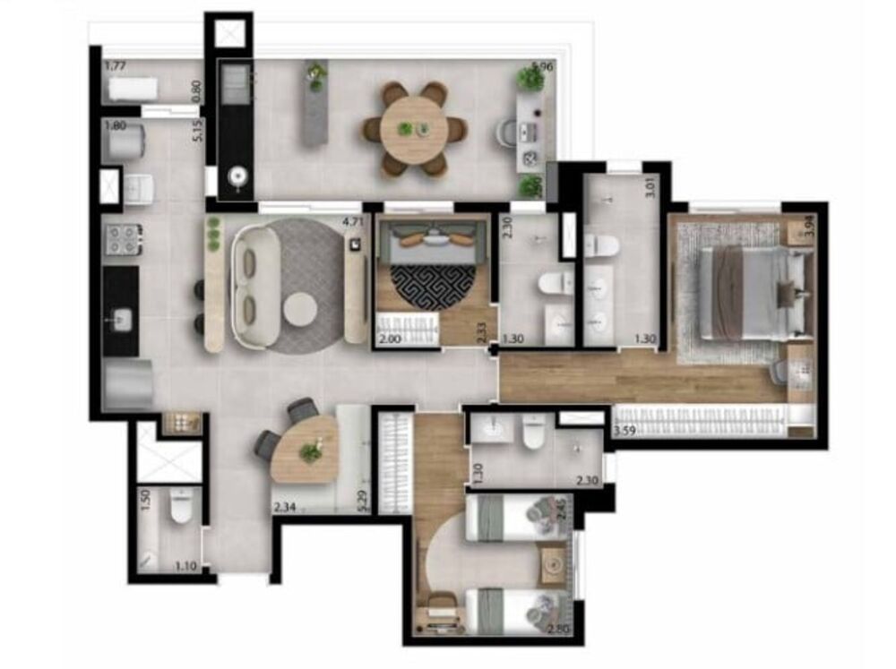 Apartamento à venda com 3 quartos, 101m² - Foto 35