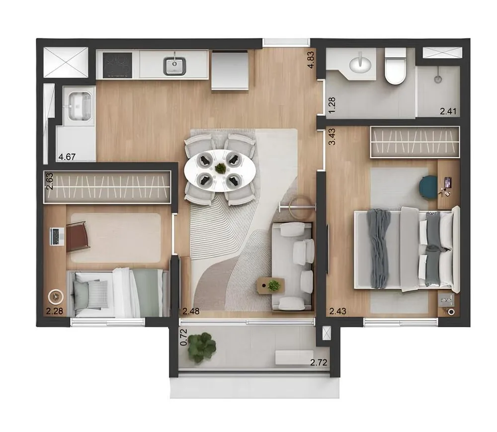 Apartamento, 2 quartos, 41 m² - Foto 14