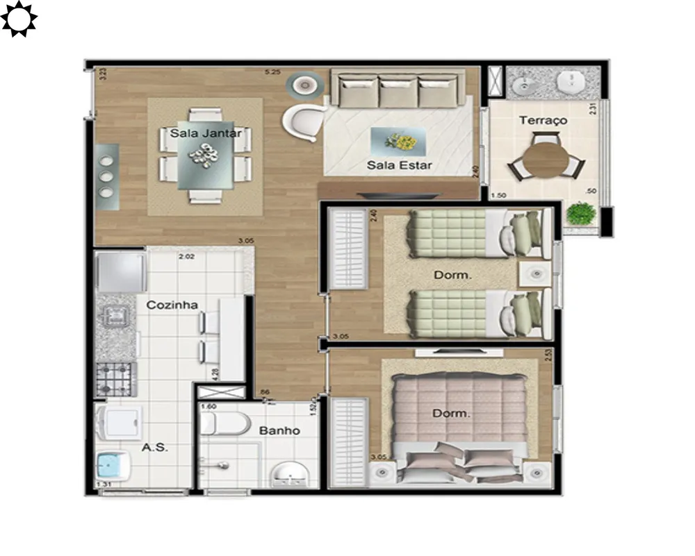 Apartamento, 2 quartos, 52 m² - Foto 5