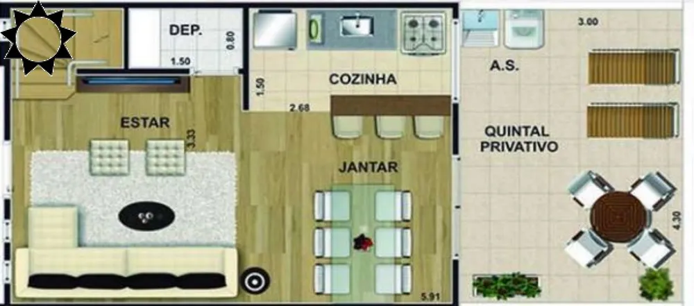 Casa, 2 quartos, 64 m² - Foto 2