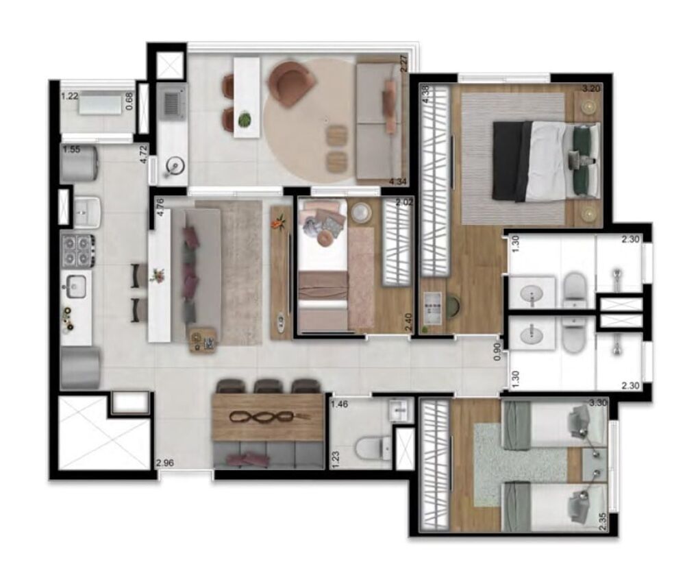 Cobertura à venda com 3 quartos, 158m² - Foto 4