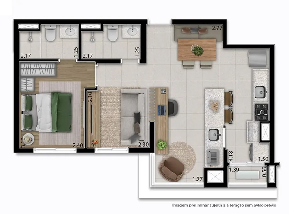 Apartamento, 3 quartos, 67 m² - Foto 6
