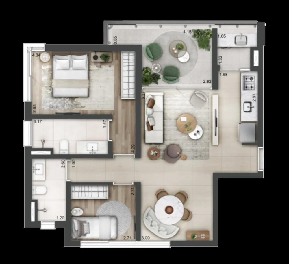 Cobertura, 3 quartos, 221 m² - Foto 9