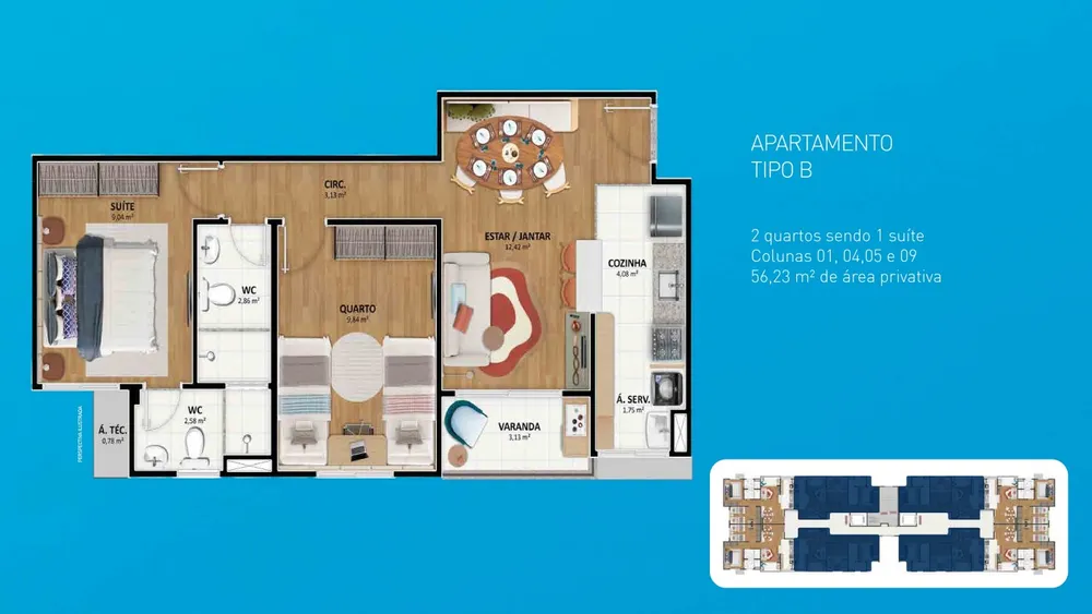 Apartamento, 2 quartos, 54 m² - Foto 6