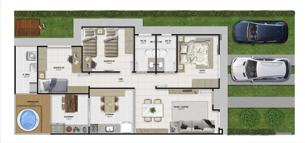 Casa de Condomínio, 3 quartos - Foto 5