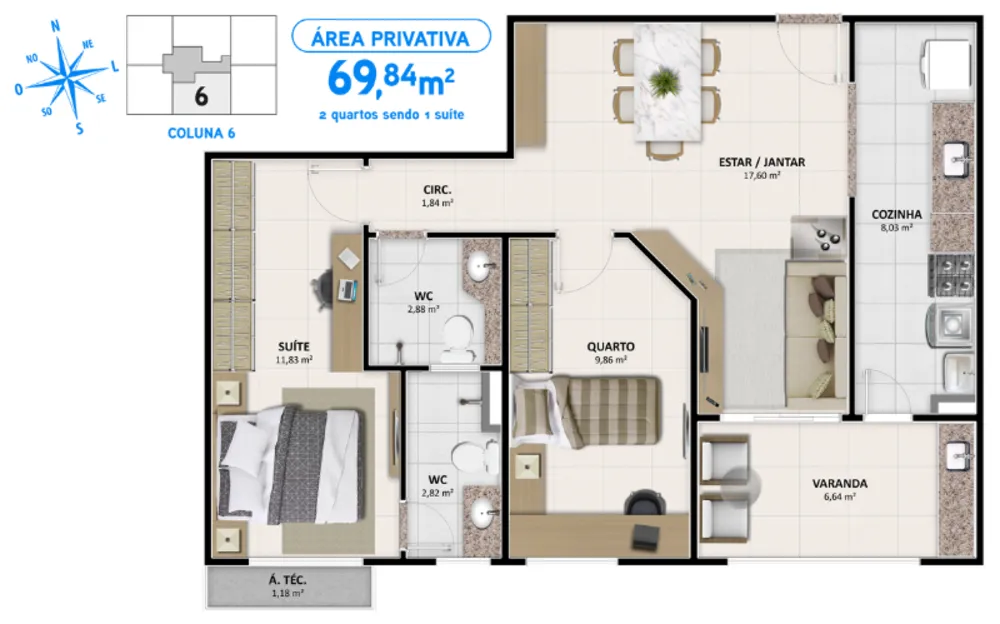 Apartamento, 2 quartos, 67 m² - Foto 5