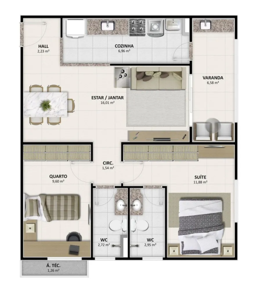 Apartamento, 2 quartos, 67 m² - Foto 11