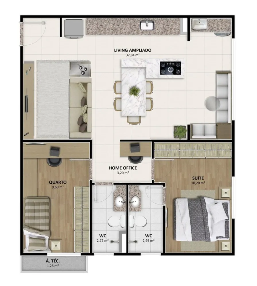 Apartamento, 2 quartos, 67 m² - Foto 12