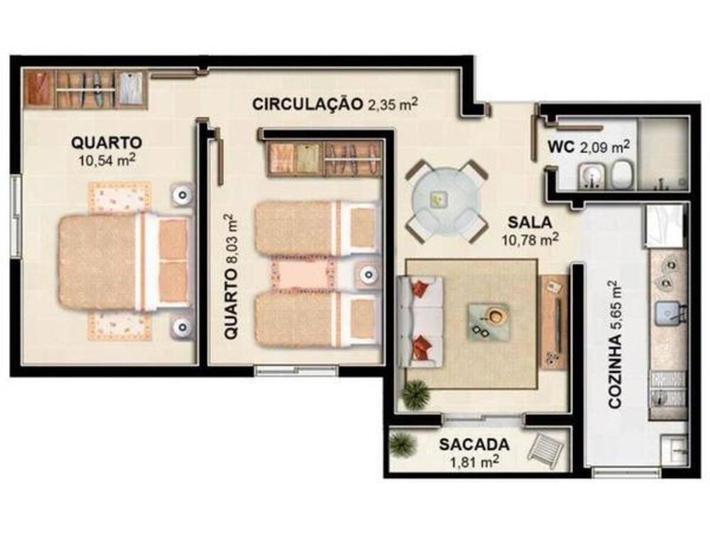 Apartamento, 2 quartos, 44 m² - Foto 14