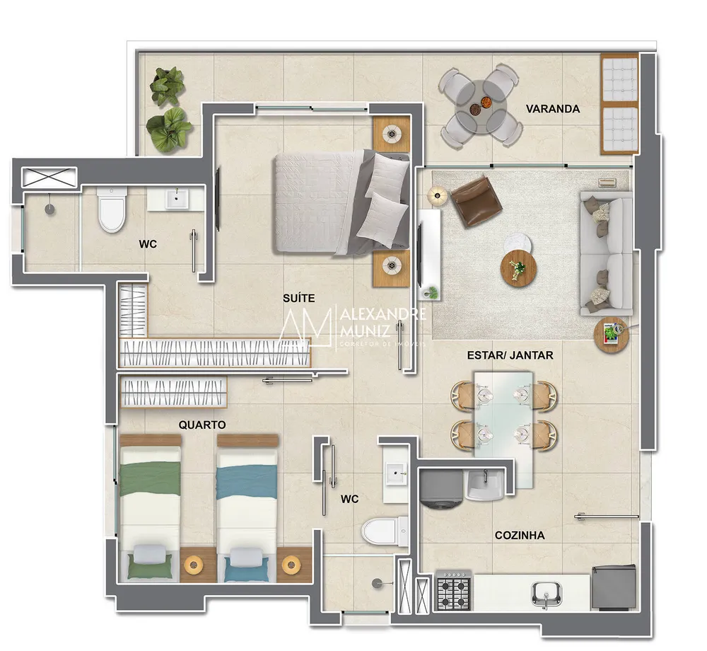 Apartamento, 2 quartos, 54 m² - Foto 8