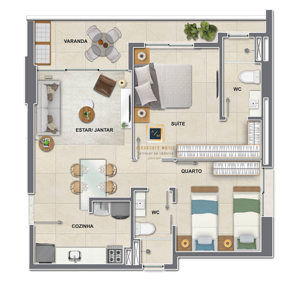 Apartamento, 2 quartos, 54 m² - Foto 4