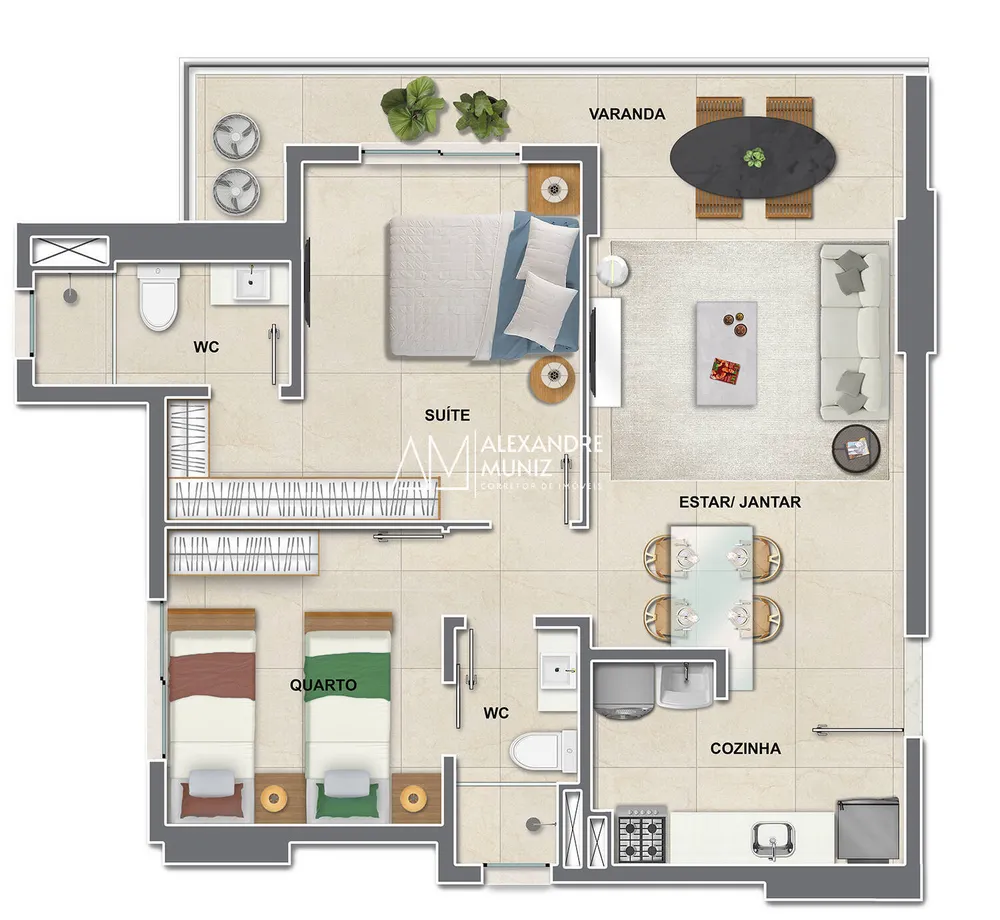 Apartamento, 2 quartos, 54 m² - Foto 6