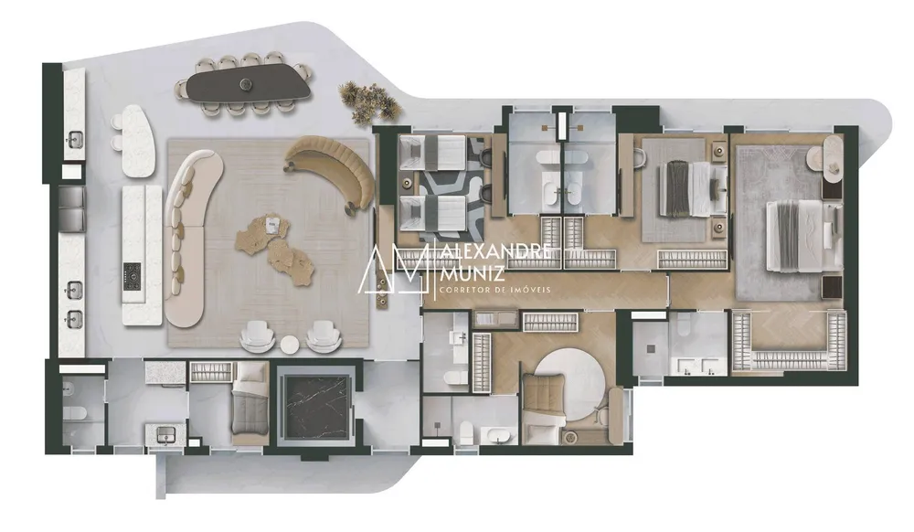 Apartamento, 3 quartos, 190 m² - Foto 2