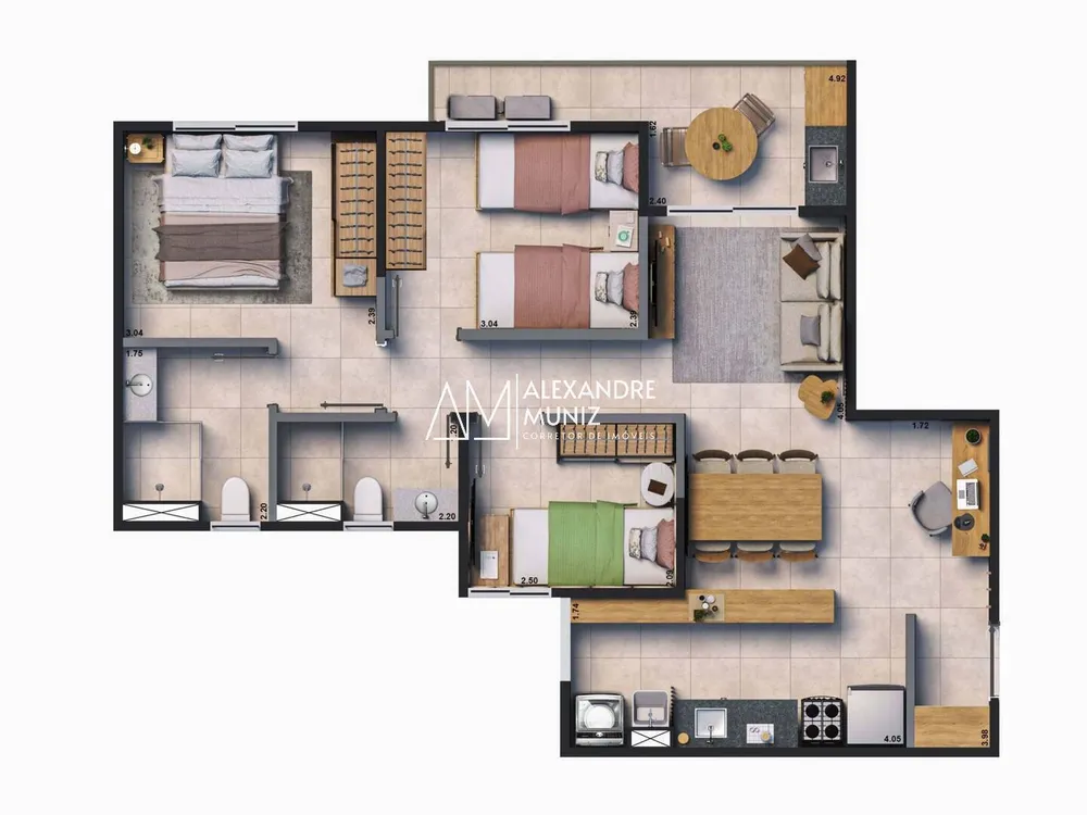 Apartamento, 2 quartos, 53 m² - Foto 8