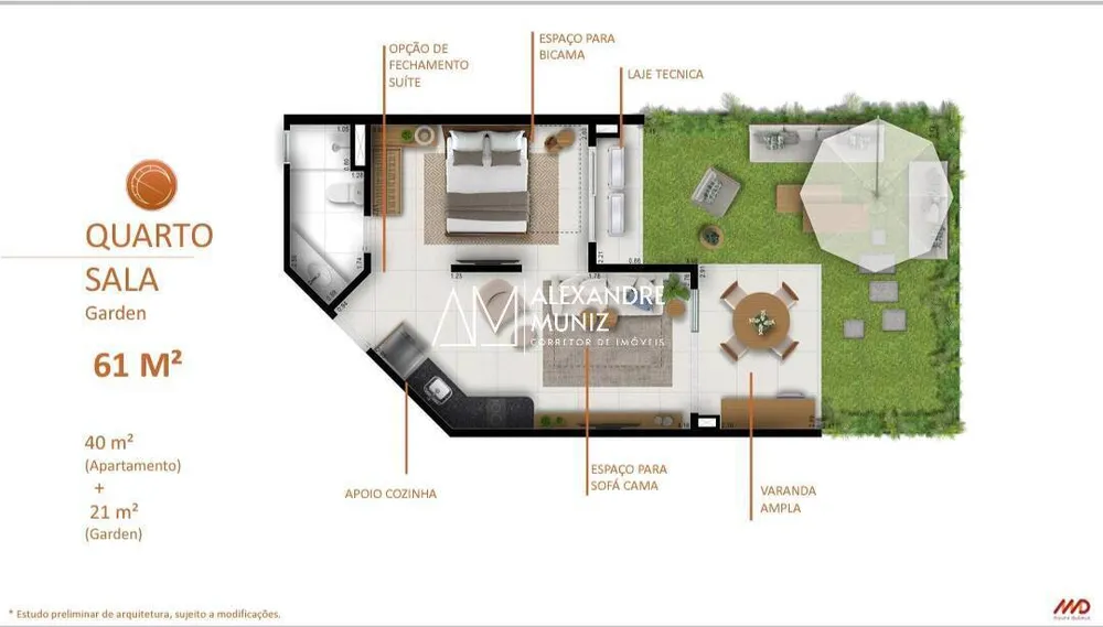 Apartamento, 1 quarto, 30 m² - Foto 10