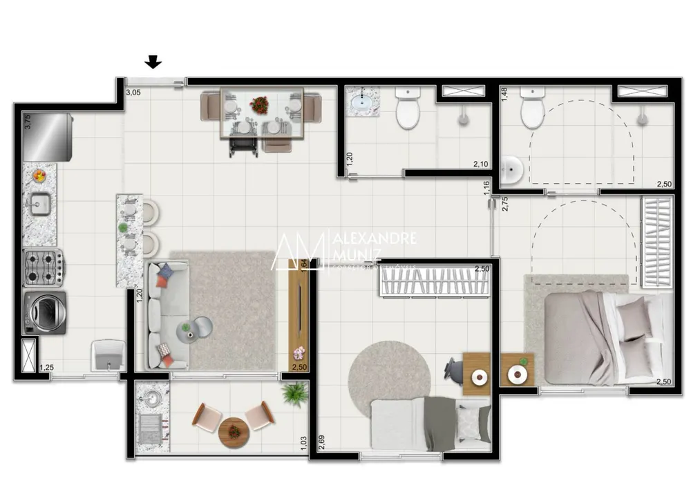 Apartamento, 2 quartos, 47 m² - Foto 8