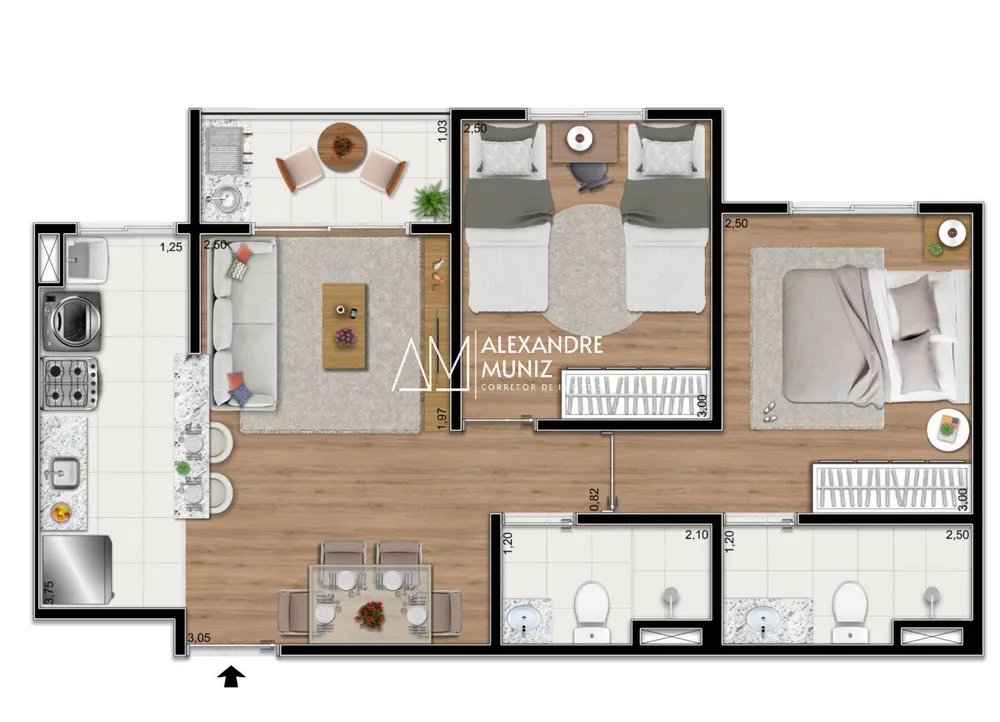 Apartamento, 2 quartos, 47 m² - Foto 9