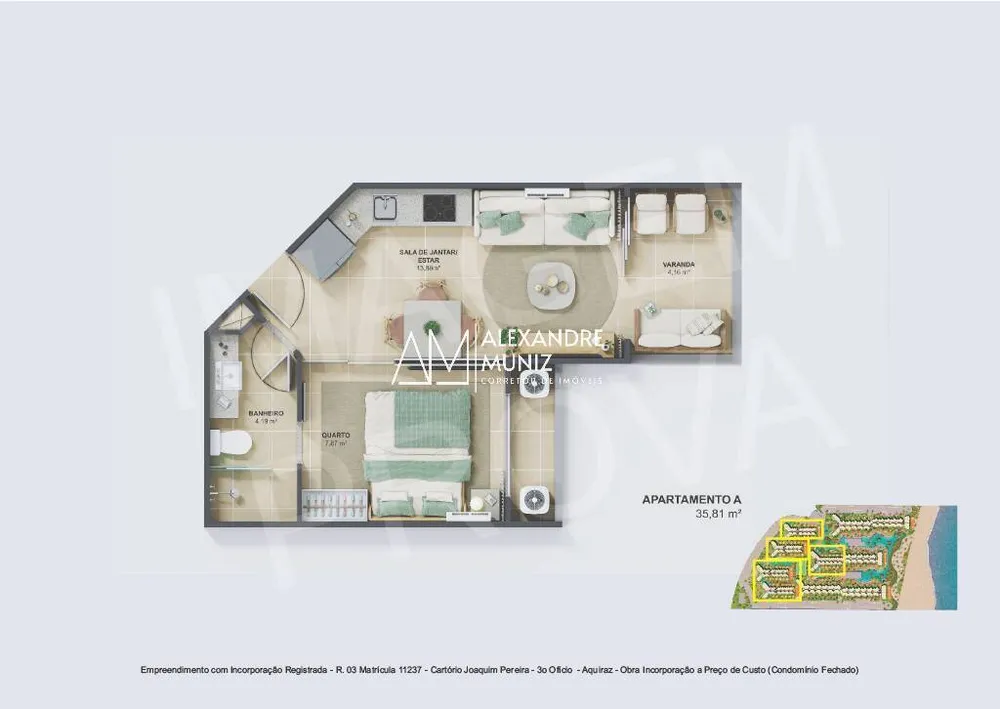Apartamento, 1 quarto, 35 m² - Foto 14