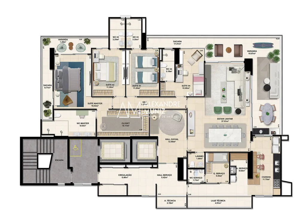 Apartamento, 4 quartos, 242 m² - Foto 4