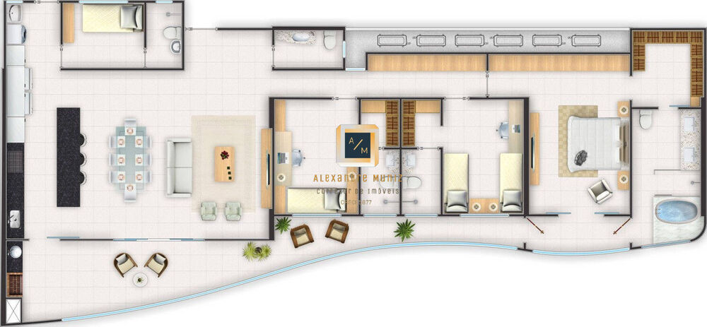 Apartamento à venda com 3 quartos, 164m² - Foto 4