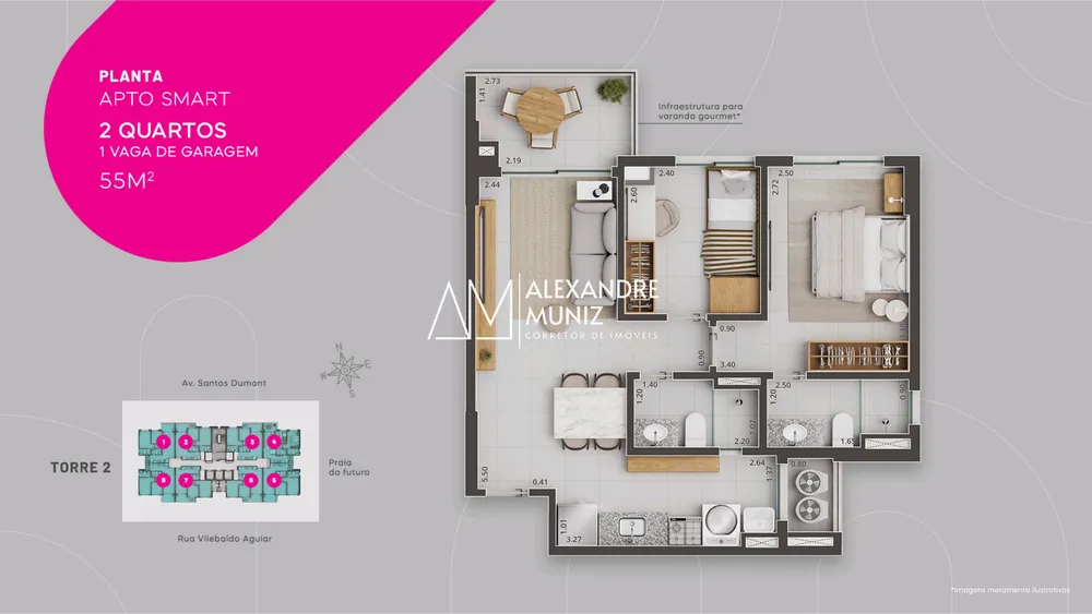 Apartamento, 2 quartos, 55 m² - Foto 4