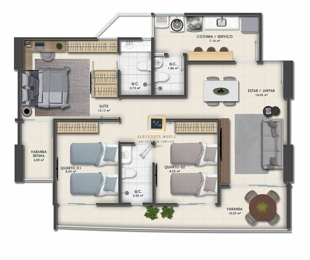Apartamento, 3 quartos, 83 m² - Foto 14