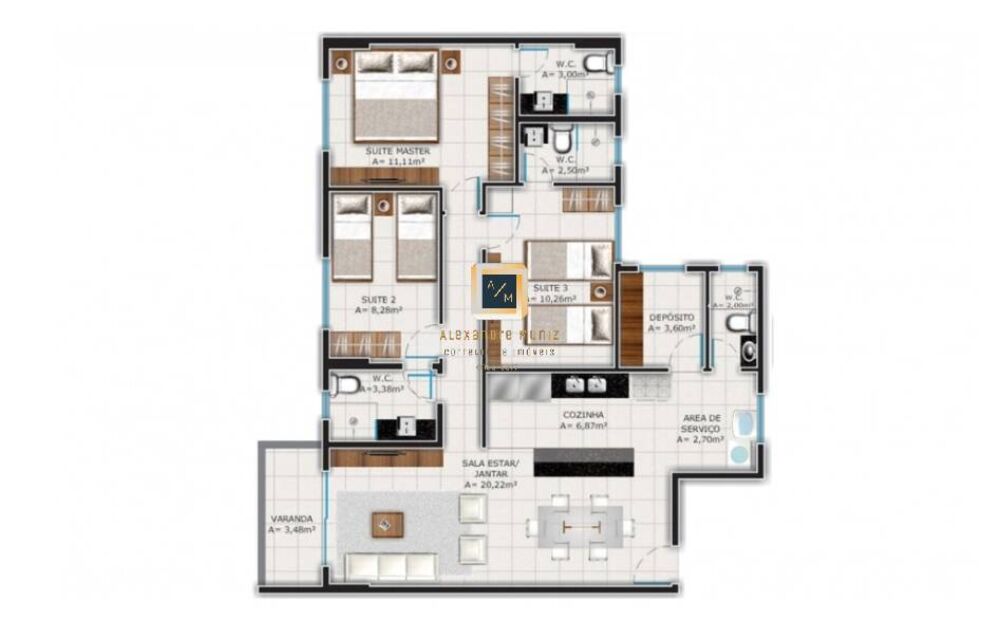 Apartamento à venda com 3 quartos, 85m² - Foto 4