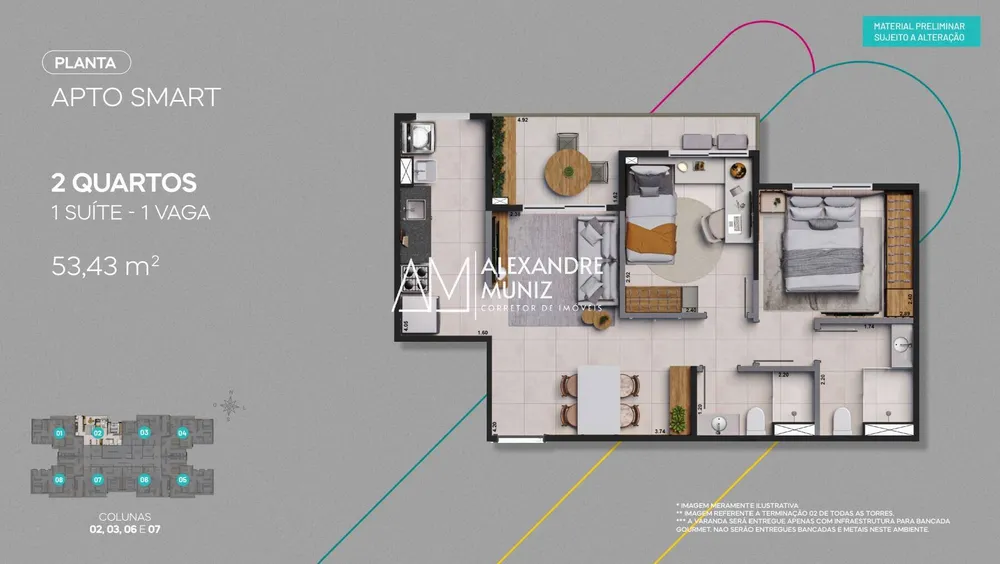 Apartamento, 2 quartos, 53 m² - Foto 4